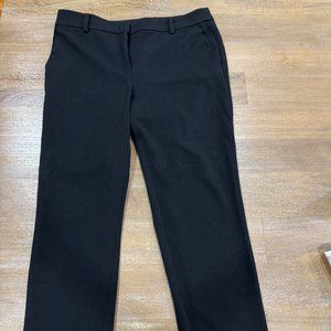 LOFT Black Cuffed Straight Leg Pants